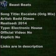Badd Dimes Escalate Original Mix HD