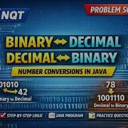 Binary To Decimal Decimal To Binary In Java TCS NQT Number System Problems Step By Step