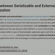 Serilization Exterlization Java Difference Between Serialization And Externalization In Java