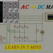 3 Phase Rectifier Explained From AC To DC Proteus Simulation Waveforms