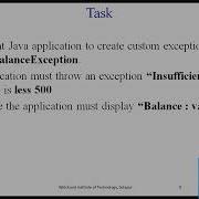Custom Exception In Java