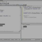 SQL Server Using Temp Tables