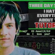 Three Days Grace I Hate Everything About You БЫСТРЫЙ РАЗБОР Играю от начала до конца