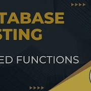 Part9 Database Testing Stored Functions Testing How To Test Stored Functions