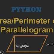 Area Perimeter Of Parallelogram By Python