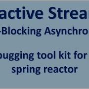 Debugging Tool Kit For The Spring Reactor Reactive Streams Non Blocking Asynchronous