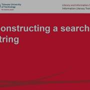 IL UNIT2 Constructing A Search String Video