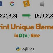 How To Print Unique Elements Of An Array In O N Time Array Datastructure