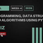 Programming Data Structures And Algorithms Using Python NPTEL Week 4 Quiz Answers 2026