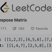 LeetCode Transpose Matrix Solution Explained Java