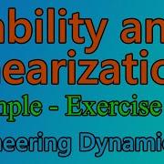 Stability And Linearization Example Exercise