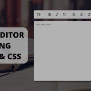 Create A Text Editor With HTML CSS And JavaScript