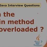 Can The Main Method Be Overloaded Java Interview Questions Series Kaliyona In Kannada