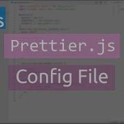 Prettier Options Using Config File