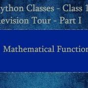 Python Class Revision Tour Mathematical Functions Class 12 Functions Mathematical