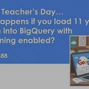 Full Demo What Happens If You Load 11 Years Of Data Into BigQuery With Partitioning Enabled