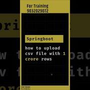 Java Spring Boot Upload CSV File With 1 Crore Rows Async Batch Insert Programming Coding