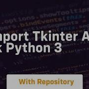 Import Tkinter As Tk Python 3