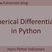 Numerical Differentiation In Python
