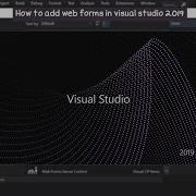 How To Add Web Forms In In Visual Studio 2019