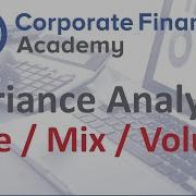 Finance Variance Analysis Price Volume And Mix