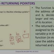 MODULE 5 TOPIC 9 FUNCTION RETURNING POINTERS