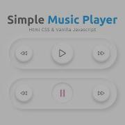 Simple Music Player Using CSS Vanilla Javascript Mini Project CSS Claymorphism