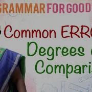 Common ERRORS In Degrees Of Comparison PART 3 English Grammar In TAMIL EGGM