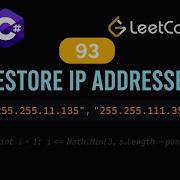 LeetCode 93 Restore IP Addresses C Solution Backtracking