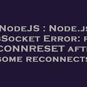 NodeJS Node Js WebSocket Error Read ECONNRESET After Some Reconnects