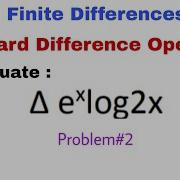 47 Forward Difference Operator Problem 2 Finite Differences