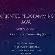 UNIT4 LECTURE32 JDBC IN JAVA PART 1
