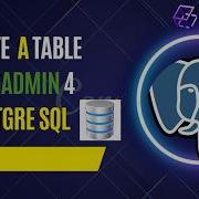 Как создать таблицу в PgAdmin 4 PostgreSQL