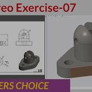PTC Creo Parametric 7 0 Basic 3D Modelling Simple Drawing Exercise 7 Beginners