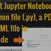 Экспортируйте Jupyter Notebook как файл Python Py PDF или HTML в Visual Studio Code