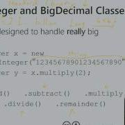 The BigInteger And BigDecimal Java Classes