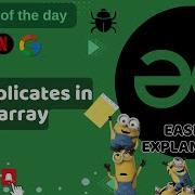 Find Duplicates In An Array 24 September POTD GFG Problem Of The Day C Java Python
