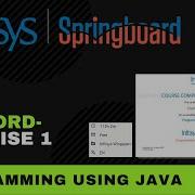 Final Exercise 1 Programming Using Java Infosys Springboard