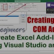 Creating A COM Add In For Excel Using C In Visual Studio