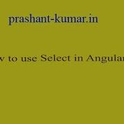 How To Use Select In Angularjs