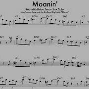 Moanin Great Saxophone Solo Transcription