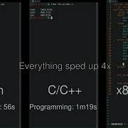 Python Vs C C Vs Assembly Side By Side Comparison Shorts