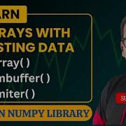 ASARRAY FROMBUFFER FROMITER IN NUMPY ARRAYS WITH EXISTING DATA PYTHON PROGRAMMING