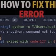 Bin Sh Python команда не найдена Mac Vs Code ИСПРАВЛЕНИЕ ОШИБКИ