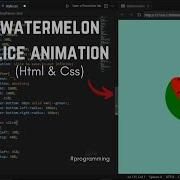 Watermelon Slice Animation HTML CSS Programming