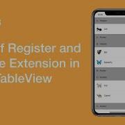 Usage Of Register And Dequeue Extension In UITableView Swift 8 IOS Programming