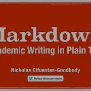 Academic Writing In Markdown