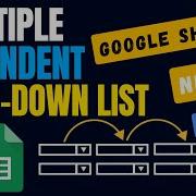 Google Sheets Dependent Drop Down Lists New Method