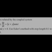 Euler S Approximation For Coupled Differential Equation