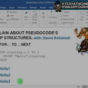 Pseudocode 3 Loop Structures David Setiabudi For To Next Repeat Until While Do Endwhile